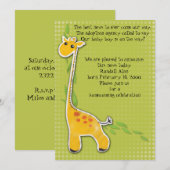 schattige baby giraffe jongen adoptie aankondiging (Voorkant / Achterkant)