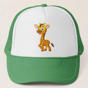 Schattige baby-giraffe lachende cartoon-35280 trucker pet