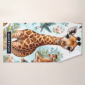 Schattige Baby Giraffe Patroon Badhanddoek (Badhanddoek)