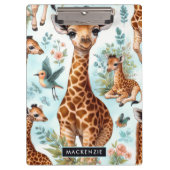 Schattige Baby Giraffe Patroon Klembord (Voorkant)