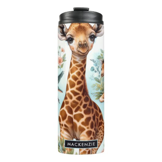  Schattige Baby Giraffe Patroon Thermosbeker (Voorkant)