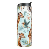  Schattige Baby Giraffe Patroon Thermosbeker (Gedraaid links)