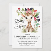 Schattige Baby Giraffe Portret Baby shower Kaart (Voorkant)