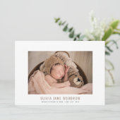 Schattige Baby Girl 4 Fotocollage Geboorteaankondi (Staand voorkant)