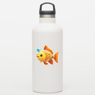 Schattige Baby Goudvis Cartoon Karakter Sticker