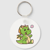 Schattige Baby Green Dragon Sleutelhanger (Voorkant)