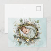 Schattige Baby groen neutraal briefkaart (Voorkant / Achterkant)