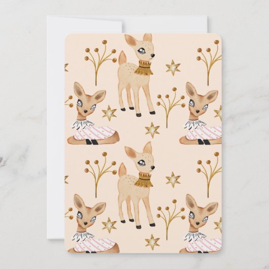 Schattige Baby Herten Baby shower Kaart (Achterkant)