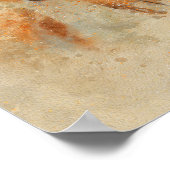 schattige baby herten fawn waterverf schilderij poster (Hoek)