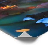 Schattige Baby herten in een betoverd bos Poster (Hoek)