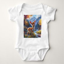 Schattige Baby herten in een betoverd bos