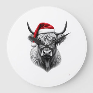 Schattige baby Highland koe Kerstman cadeaus Kerst Grote Klok