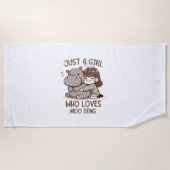 Schattige Baby Hippo, gewoon een meisje dat van Mo Strandlaken (Voorkant)