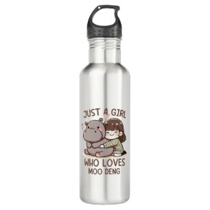 Schattige Baby Hippo, gewoon een meisje dat van Mo Waterfles