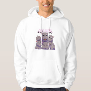 Schattige Baby Hippo gewoon een meisje dat van Moo Hoodie