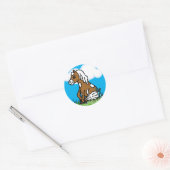 Schattige Baby Horse bruine Pony Stickers (Envelop)
