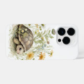 Schattige Baby in wilde bloemen iPhone Hoesje (Achterkant horizontaal)