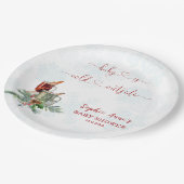 Schattige baby is het koud buiten baby shower papieren bordje (Gekanteld)