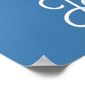 Schattige Baby Jongen Geboorte Stats Blauw Pasgebo Poster (Hoek)