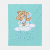 Schattige baby JONGEN peetzoon teddybeer Persoonli Fleece Deken (Voorkant)