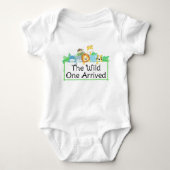 Schattige baby jungle dieren de wilde is gearrivee romper (Voorkant)