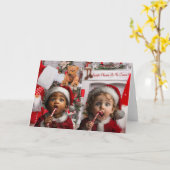 Schattige Baby kerst Kaart (Gele Bloem)