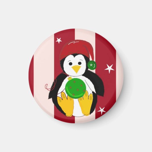 Schattige Baby Kerst Pinguïn Magneet (Voorkant)