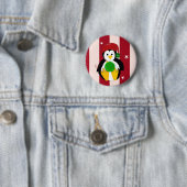 Schattige Baby Kerst Pinguïn Ronde Button 5,7 Cm (In situ)