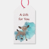 Schattige Baby kerstmis Cadeaulabel (Voorkant)