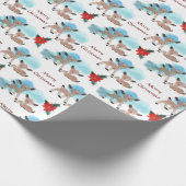 Schattige Baby kerstmis Cadeaupapier (Hoek)