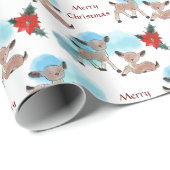 Schattige Baby kerstmis Cadeaupapier (Rol Hoek)