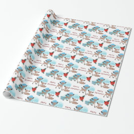 Schattige Baby kerstmis Cadeaupapier
