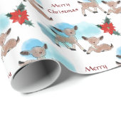 Schattige Baby kerstmis Cadeaupapier (Rol Hoek)