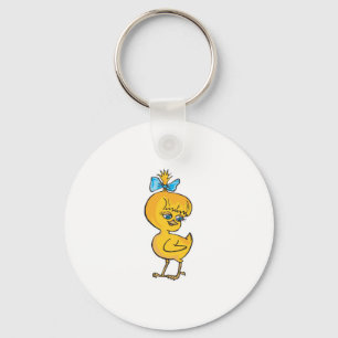 schattige baby kist met boog sleutelhanger
