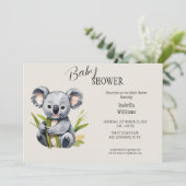 Schattige Baby Koala Baby shower Kaart (Staand voorkant)