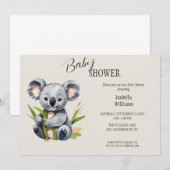 Schattige Baby Koala Baby shower Kaart (Voorkant / Achterkant)