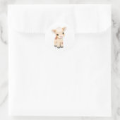 Schattige Baby Koe Kalf Sticker Waterverf Print (Tas)
