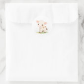 Schattige Baby Koe Kalf Waterverf Print Sticker (Tas)