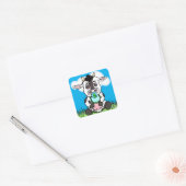 Schattige Baby Koe Stickers (Envelop)