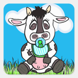 Schattige Baby Koe Stickers