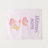 Schattige baby konijn in een hartendeken baby show wandkleed (Voorkant (horizontaal))