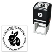 Schattige Baby Konijn Konijn Naam Retouradres #1P Zelfinktende Stempel (In situ)