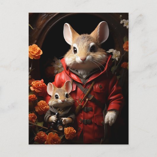 Schattige Baby Konijnen in Kleding Briefkaart (Voorkant)