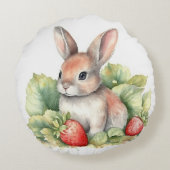 Schattige Baby Konijntjes Rond Kussen (Achterkant)