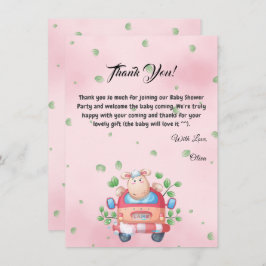 Schattige Baby Lamb Baby shower bedankje Bedankkaart