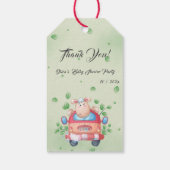 Schattige Baby Lamb Baby shower Cadeaulabel (Achterkant)