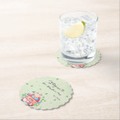 Schattige Baby Lamb Baby shower Papier Onderzetter (Insitu)