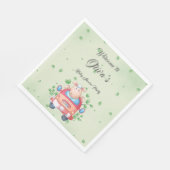 Schattige Baby Lamb Baby shower papier Servet (Hoek)