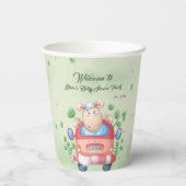 Schattige Baby Lamb Baby shower Papieren Bekers (Achterkant)