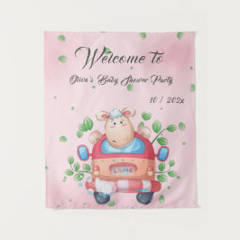 Schattige Baby Lamb Baby shower Tapestry Wandkleed
